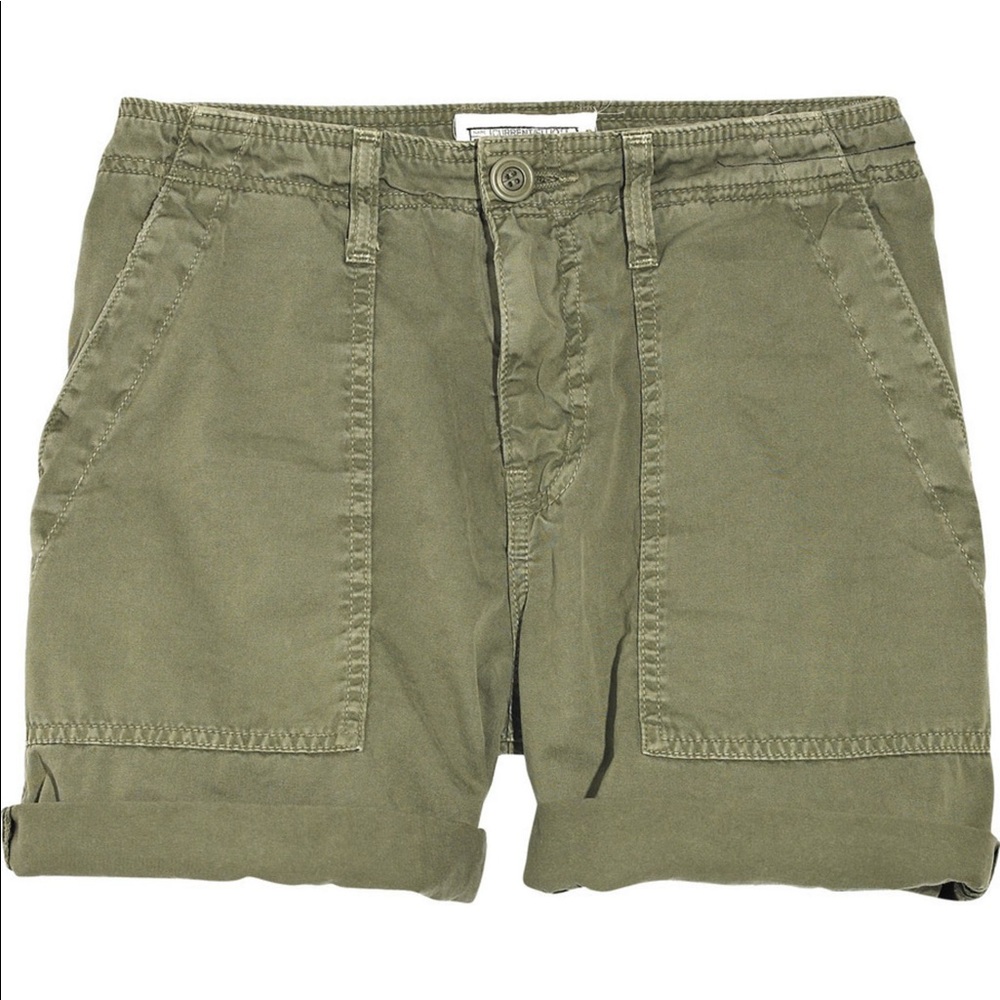 New Current Elliot army green roll up short